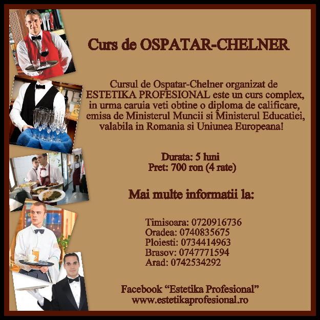 Curs de calificare ospatar-chelner - Pret | Preturi Curs de calificare ospatar-chelner