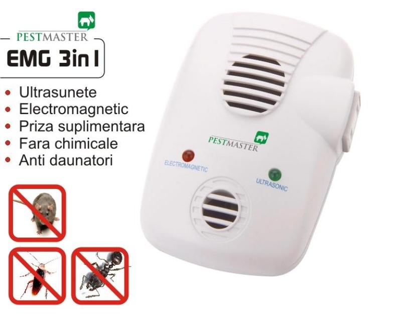 EMG 3 in 1 - anti daunatori cu ultrasunete si unde electromagnetice (200mp) - Pret | Preturi EMG 3 in 1 - anti daunatori cu ultrasunete si unde electromagnetice (200mp)