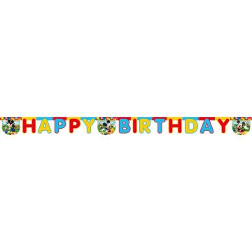 Banner litere Happy Birthday Mickey Party Time - Pret | Preturi Banner litere Happy Birthday Mickey Party Time