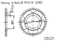 50-35031-47 - pinion spate 530 Esjot - 47 dinti - Pret | Preturi 50-35031-47 - pinion spate 530 Esjot - 47 dinti