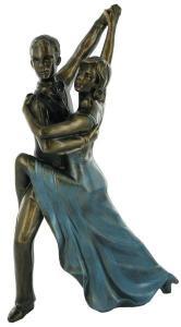 Rumba Painted Cold Cast Bronze Dance Sculpture - Pret | Preturi Rumba Painted Cold Cast Bronze Dance Sculpture