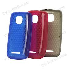 Husa silicon TPU transparent ROZ + folie de protectie Nokia Asha 311 - Pret | Preturi Husa silicon TPU transparent ROZ + folie de protectie Nokia Asha 311