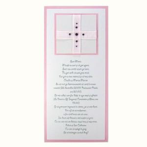 Invitatii botez Bebe crestin - fetite F05 - Pret | Preturi Invitatii botez Bebe crestin - fetite F05