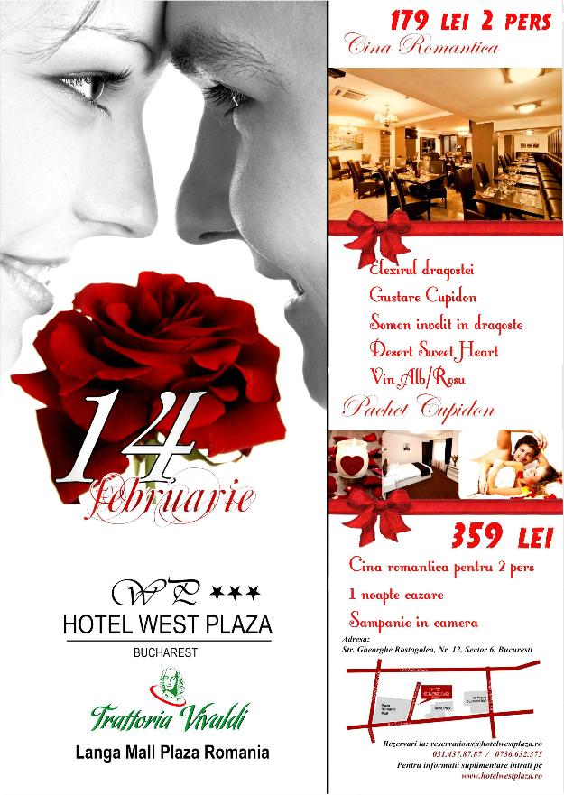 Ofera Valentine's Day West Plaza Hotel*** - Trattoria Vivaldi - Pret | Preturi Ofera Valentine's Day West Plaza Hotel*** - Trattoria Vivaldi