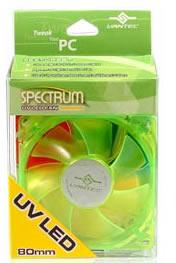 Ventilator VANTEC Stealth SP-80UVLED-GO 80mm - Pret | Preturi Ventilator VANTEC Stealth SP-80UVLED-GO 80mm