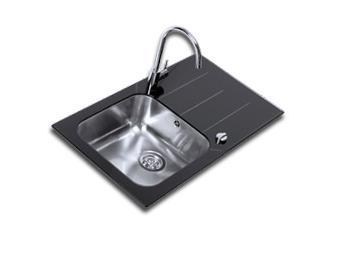 Chiuvete Inox - Teka Glass sink combi 50B Preaplin Pop-up Sticla Neagra - Pret | Preturi Chiuvete Inox - Teka Glass sink combi 50B Preaplin Pop-up Sticla Neagra