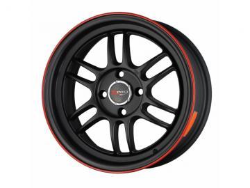 Drag Wheels DR21 Flat Black With Red Stripe Full Painted Janta - Pret | Preturi Drag Wheels DR21 Flat Black With Red Stripe Full Painted Janta