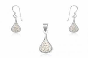 Set Cercei si Pandantiv Argint cu Cristale Swarovski (6T057) - Pret | Preturi Set Cercei si Pandantiv Argint cu Cristale Swarovski (6T057)