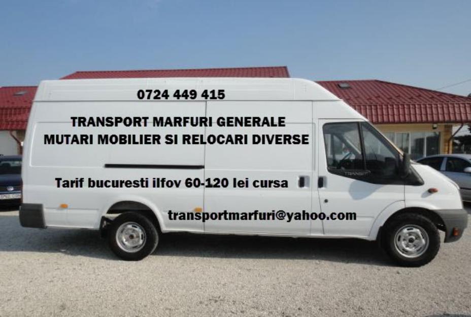 Tarif transport /mutari in bucuresti/ilfov 60-120 lei cursa functie de tonaj si volum - Pret | Preturi Tarif transport /mutari in bucuresti/ilfov 60-120 lei cursa functie de tonaj si volum