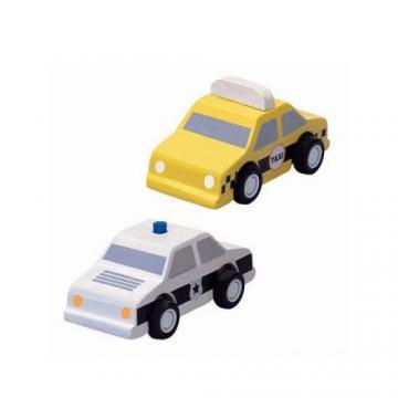 Plan Toys - Taxi si Masina Politie - Pret | Preturi Plan Toys - Taxi si Masina Politie