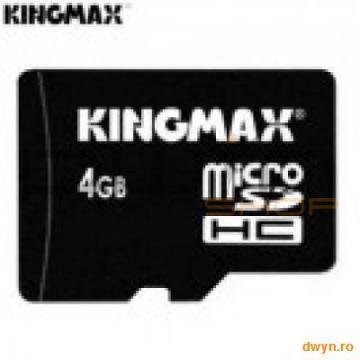Kingmax Memorie 4GB Micro SecureDigital HC, class 6, cu adaptor - Pret | Preturi Kingmax Memorie 4GB Micro SecureDigital HC, class 6, cu adaptor