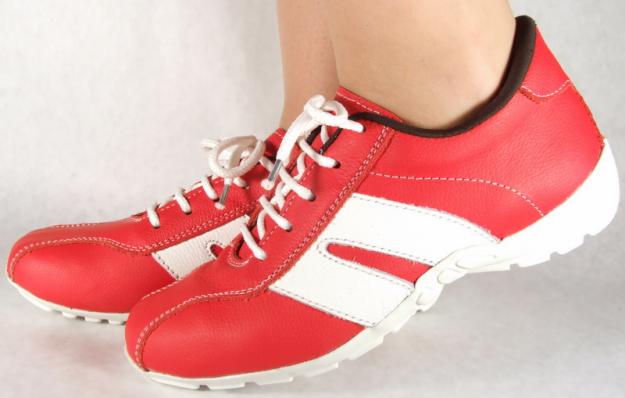 Pantofi sport rosii unisex din piele (cod SPS1) - Pret | Preturi Pantofi sport rosii unisex din piele (cod SPS1)