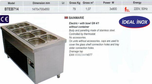 Bain Marie cu spatiu depozitare 4 GN 1/1- CLR.74.BTEB714 - Pret | Preturi Bain Marie cu spatiu depozitare 4 GN 1/1- CLR.74.BTEB714