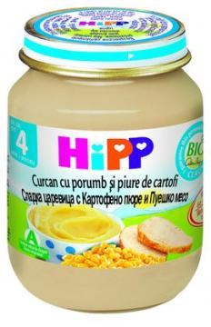 HiPP Bio curcan cu porumb si piure de cartofi - Pret | Preturi HiPP Bio curcan cu porumb si piure de cartofi