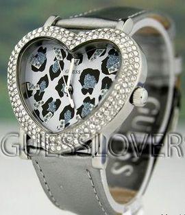 Ceas Guess Swarovski SiLver Leopard 95018L4 - Pret | Preturi Ceas Guess Swarovski SiLver Leopard 95018L4