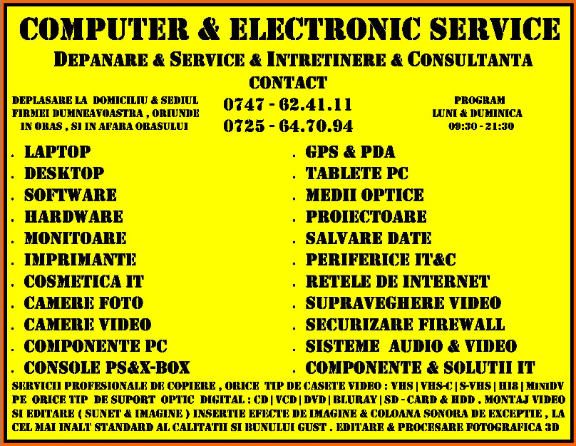 service & solutii pc - Pret | Preturi service & solutii pc