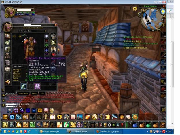 Vand cont wow Paladin lvl 70 - Pret | Preturi Vand cont wow Paladin lvl 70