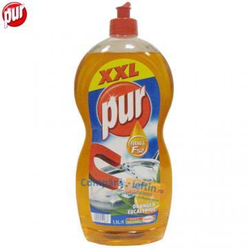 Detergent lichid pentru vase Pur portocale si eucalipt 1.5 L - Pret | Preturi Detergent lichid pentru vase Pur portocale si eucalipt 1.5 L