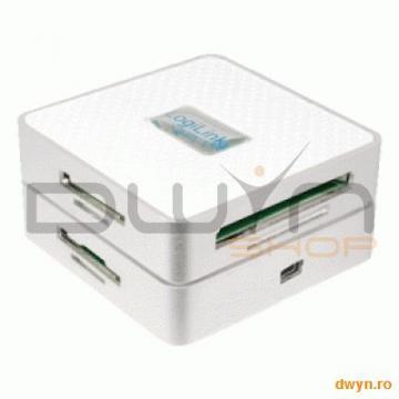 Card reader USB 2.0. all-in-one,white/silver Logilink "CR0026" - Pret | Preturi Card reader USB 2.0. all-in-one,white/silver Logilink "CR0026"