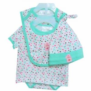 Set bebe nou nascut verde Lebe - Pret | Preturi Set bebe nou nascut verde Lebe