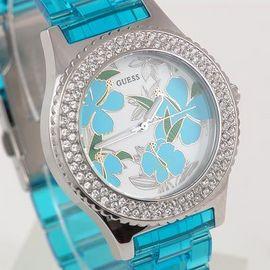 Ceas Guess Clear Blue Hibiscus Flower U95002L2 - Pret | Preturi Ceas Guess Clear Blue Hibiscus Flower U95002L2