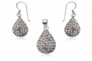 Set Cercei si Pandantiv Argint cu Cristale Swarovski (6T041) - Pret | Preturi Set Cercei si Pandantiv Argint cu Cristale Swarovski (6T041)