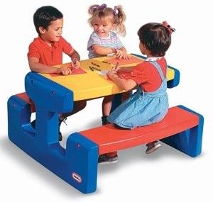 Masa picnic cu bancheta 4 copii (albastru, rosu, galben) / 2 - 5 ani - Pret | Preturi Masa picnic cu bancheta 4 copii (albastru, rosu, galben) / 2 - 5 ani