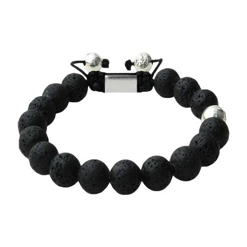 Bratara Shamballa cu bile negre cu aspect lunar - Pret | Preturi Bratara Shamballa cu bile negre cu aspect lunar