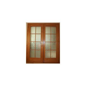 Usa interior lemn cu sticla glasata culoare stejar - Pret | Preturi Usa interior lemn cu sticla glasata culoare stejar
