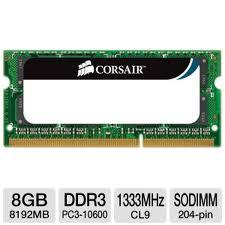 Memorie SODIMM Corsair 8GB 1333MHz CL9 CMSO8GX3M1A1333C9 - Pret | Preturi Memorie SODIMM Corsair 8GB 1333MHz CL9 CMSO8GX3M1A1333C9