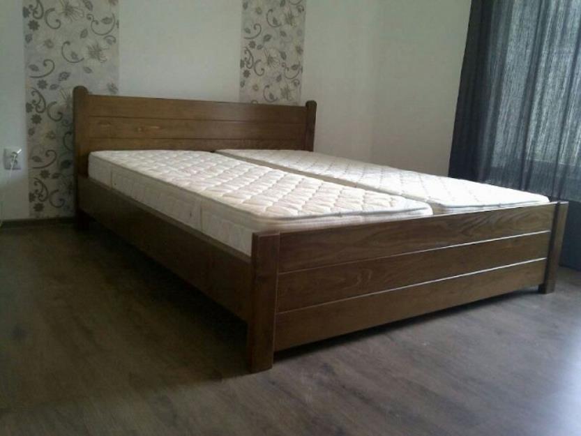 pat din lemn masiv de molid - Pret | Preturi pat din lemn masiv de molid