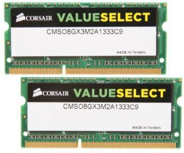 SODIMM DDR3 16GB (Kit 2*8GB) 1333Mhz, CL9 (9-9-9-24), CMSO16GX3M2A1333C9 CORSAIR - Pret | Preturi SODIMM DDR3 16GB (Kit 2*8GB) 1333Mhz, CL9 (9-9-9-24), CMSO16GX3M2A1333C9 CORSAIR