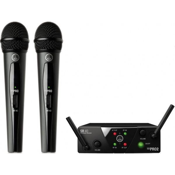 Set microfoane fara fir AKG WMS 40 MINI DUAL VOCAL SET - Pret | Preturi Set microfoane fara fir AKG WMS 40 MINI DUAL VOCAL SET