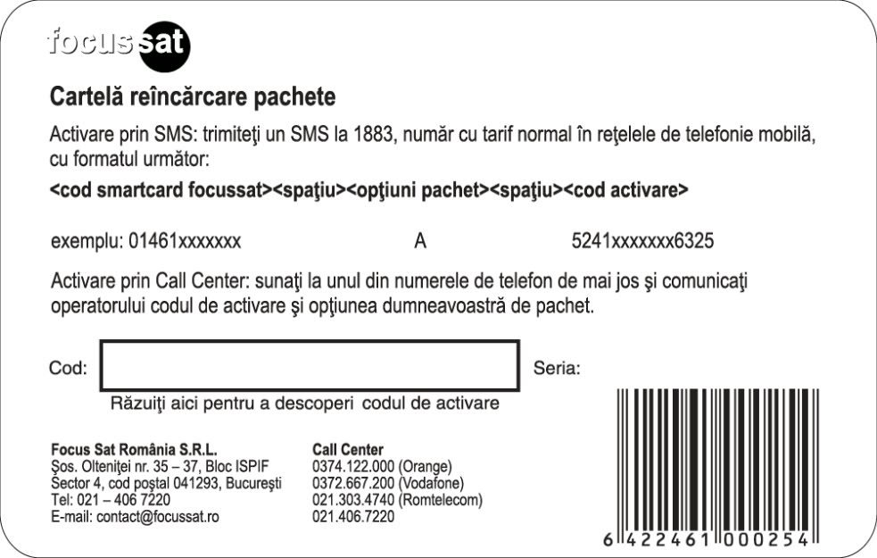 Focus sat tv-cartela - Pret | Preturi Focus sat tv-cartela