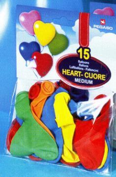 10 baloane INIMA culori asortate - Pret | Preturi 10 baloane INIMA culori asortate