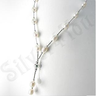 Silver4You.ro - Colier argint cu perle albe ovale - Pret | Preturi Silver4You.ro - Colier argint cu perle albe ovale