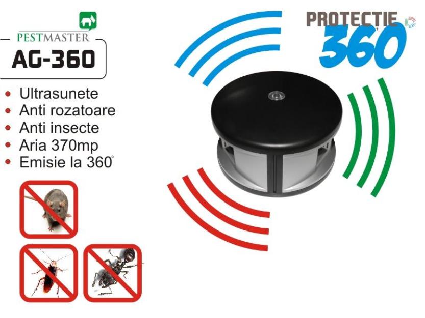 Pestmaster AG360 aparat cu ultrasunete impotriva soarecilor acopera 370mp la unghi de 360 - Pret | Preturi Pestmaster AG360 aparat cu ultrasunete impotriva soarecilor acopera 370mp la unghi de 360