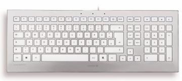 KB Cherry Strait, JK-0300DE, 103 keys, 5 Hotkeys, alba/argintie, USB, layout in germana - Pret | Preturi KB Cherry Strait, JK-0300DE, 103 keys, 5 Hotkeys, alba/argintie, USB, layout in germana