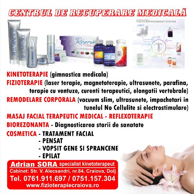 Recuperare medicala Masaj Kinetoterapie Fizioterapie Remodelare corporala pret bun ! - Pret | Preturi Recuperare medicala Masaj Kinetoterapie Fizioterapie Remodelare corporala pret bun !