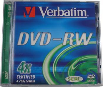 DVD+RW Verbatim 4x 4.7GB 120 min 1 bucata/jewel - Pret | Preturi DVD+RW Verbatim 4x 4.7GB 120 min 1 bucata/jewel