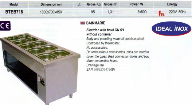 Bain Marie cu spatiu depozitare 5GN 1/1- CLR.75.BTEB718 - Pret | Preturi Bain Marie cu spatiu depozitare 5GN 1/1- CLR.75.BTEB718