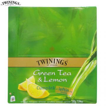 Ceai Twinings verde cu lamaie pliculete 100 buc x 2 gr - Pret | Preturi Ceai Twinings verde cu lamaie pliculete 100 buc x 2 gr