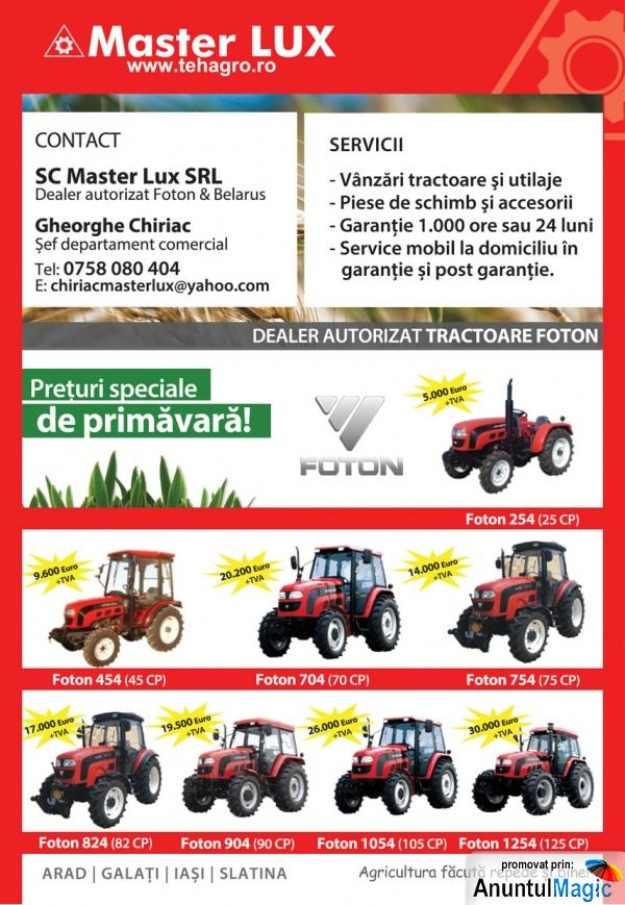Tractoare  foton - Pret | Preturi Tractoare  foton
