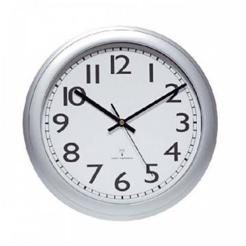 Ceas de perete, D-30.5 cm, cifre arabe, UNILUX Wave - gri metalizat - Pret | Preturi Ceas de perete, D-30.5 cm, cifre arabe, UNILUX Wave - gri metalizat