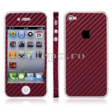 Folie protectie carbon iPhone 4,4S (-25%) Accesorii iPhone - Pret | Preturi Folie protectie carbon iPhone 4,4S (-25%) Accesorii iPhone