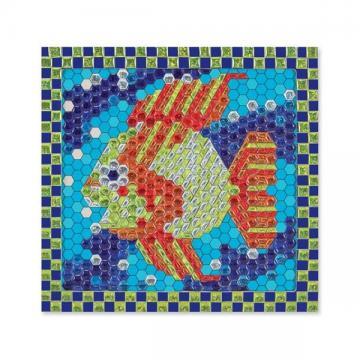 Melissa &amp; Doug - Set de creatie mozaic pe numere Peste Tropical - Pret | Preturi Melissa &amp; Doug - Set de creatie mozaic pe numere Peste Tropical