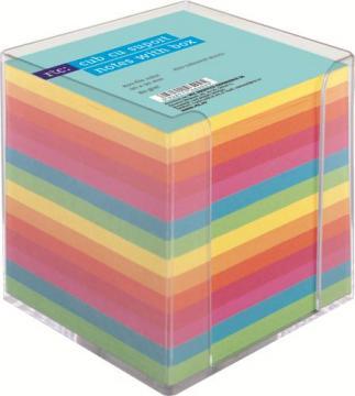 Cub de hartie color cu suport RTC, 90 x 90 mm, 800 file, transparent - Pret | Preturi Cub de hartie color cu suport RTC, 90 x 90 mm, 800 file, transparent
