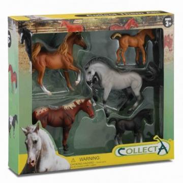 Figurine animale domestice Set 5 cai - Pret | Preturi Figurine animale domestice Set 5 cai