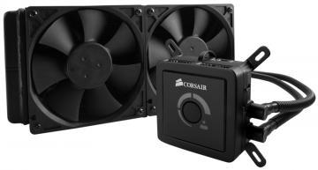Sistem de racire Corsair CWCH100 cu lichid, radiator AL 240mm/ ventilator 2*120mm / compatibil LGA775/1155/1156/1366,AM3 - Pret | Preturi Sistem de racire Corsair CWCH100 cu lichid, radiator AL 240mm/ ventilator 2*120mm / compatibil LGA775/1155/1156/1366,AM3