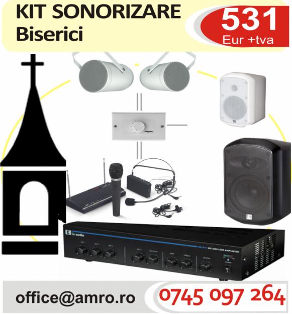 Kit complet sonorizare biserici - 531 Eur - Pret | Preturi Kit complet sonorizare biserici - 531 Eur